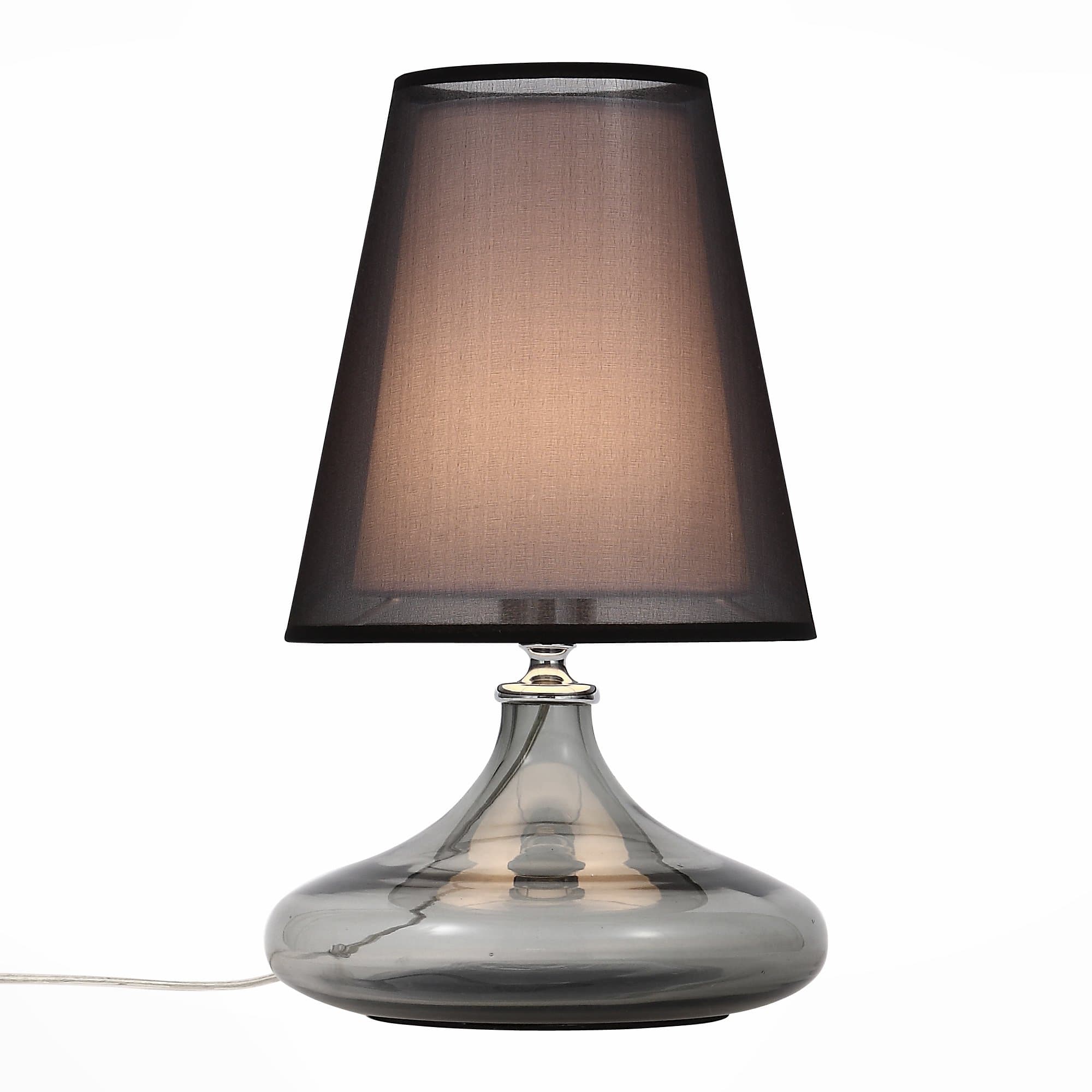 ST LUCE SL974.404.01 Настольная лампа  Хром, Дымчатый/Черный, Белый E27 1*60W