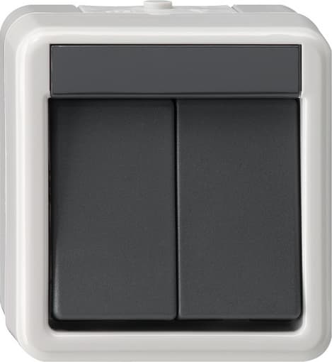 Gira Выключатель двуклавишный IP44 010530