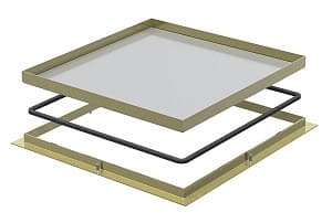 OBO Bettermann Кассетная рамка RK 383x383x15 мм (напольный люк, латунь) 7405872 — миниатюра 2