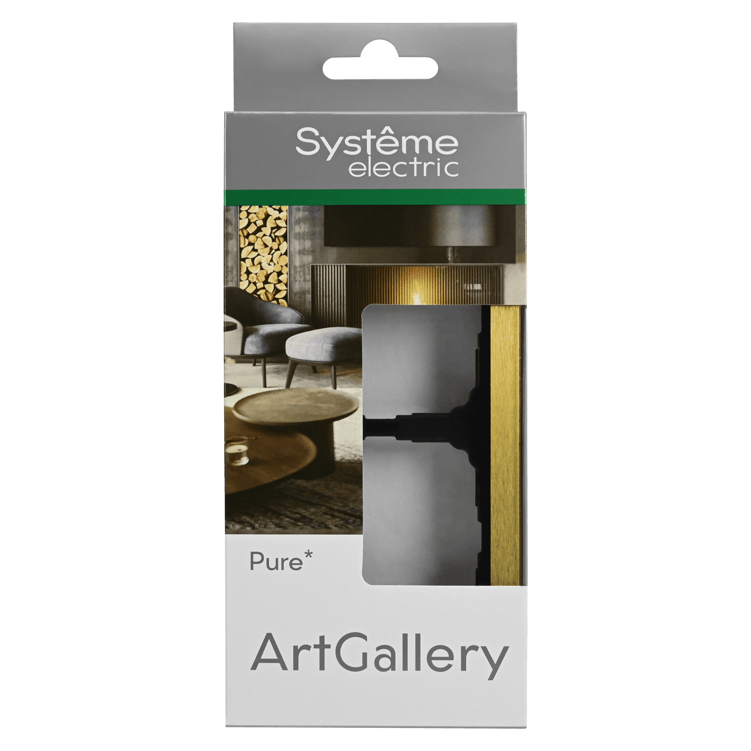 Systeme Electric ArtGallery Pure Металл Золото Рамка 2-ая — миниатюра 4