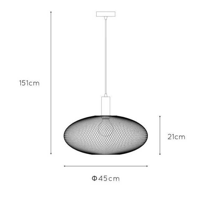 Lucide MESH Черный Подвесной светильник 21423/45/30 — миниатюра 3