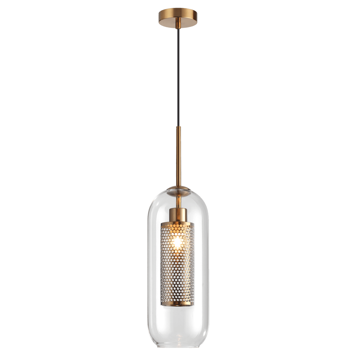 Odeon Light 4940/1 PENDANT ODL22 235 античн.бронза/металл/прозрачный/стекло Подвес E27 1*40W CLOCKY — миниатюра 2