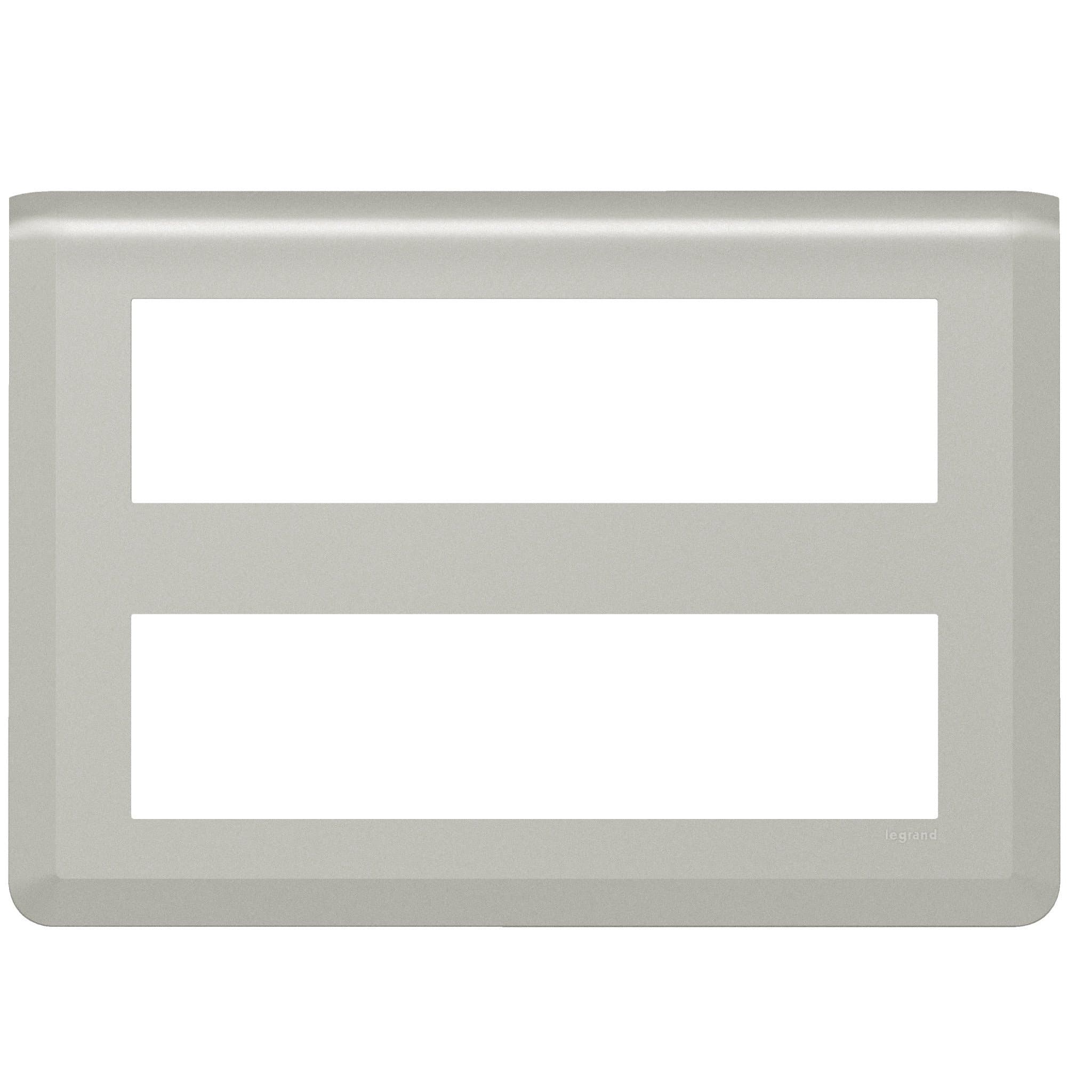 Legrand Mosaiс Рамка - Программа Mosaic - 2х8 модулей - алюминий 079337L — миниатюра 1