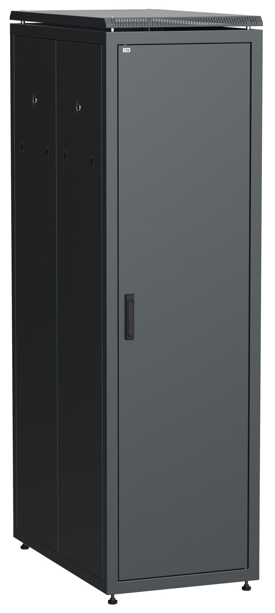 IEK LINEA N ITK Шкаф сетевой 19" LINEA N 42U 600х1000 мм металлическая передняя дверь, черный LN05-42U61-M