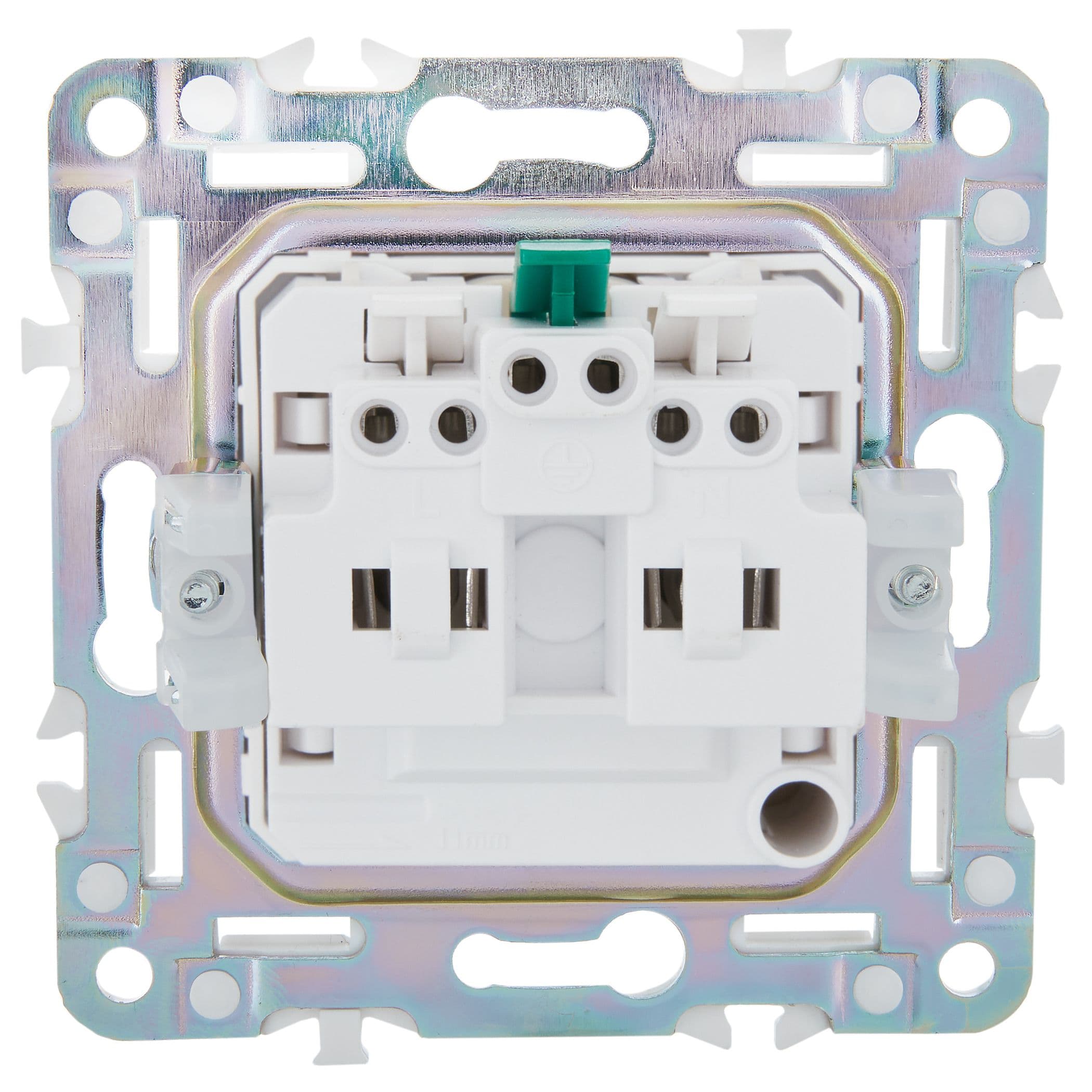 IEK SKANDY Мятный Розетка с/з с защитными шторками 16А б/к SK-R06G — миниатюра 3