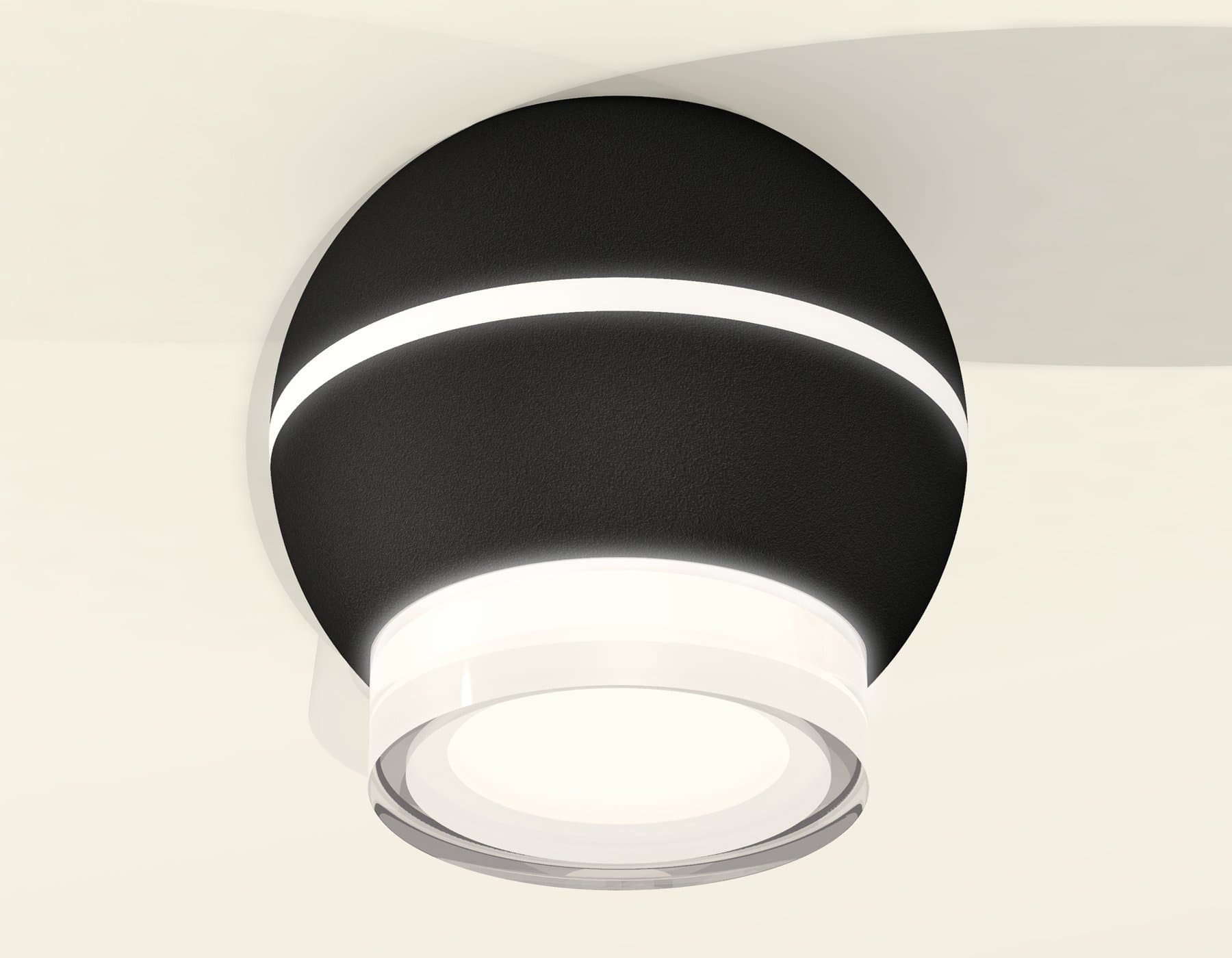 Ambrella Комплект накладного светильника XS1102042 SBK/FR/CL черный песок/белый матовый/прозрачный MR16 GU5.3 LED 3W 4200K (C1102, N7160) — миниатюра 2