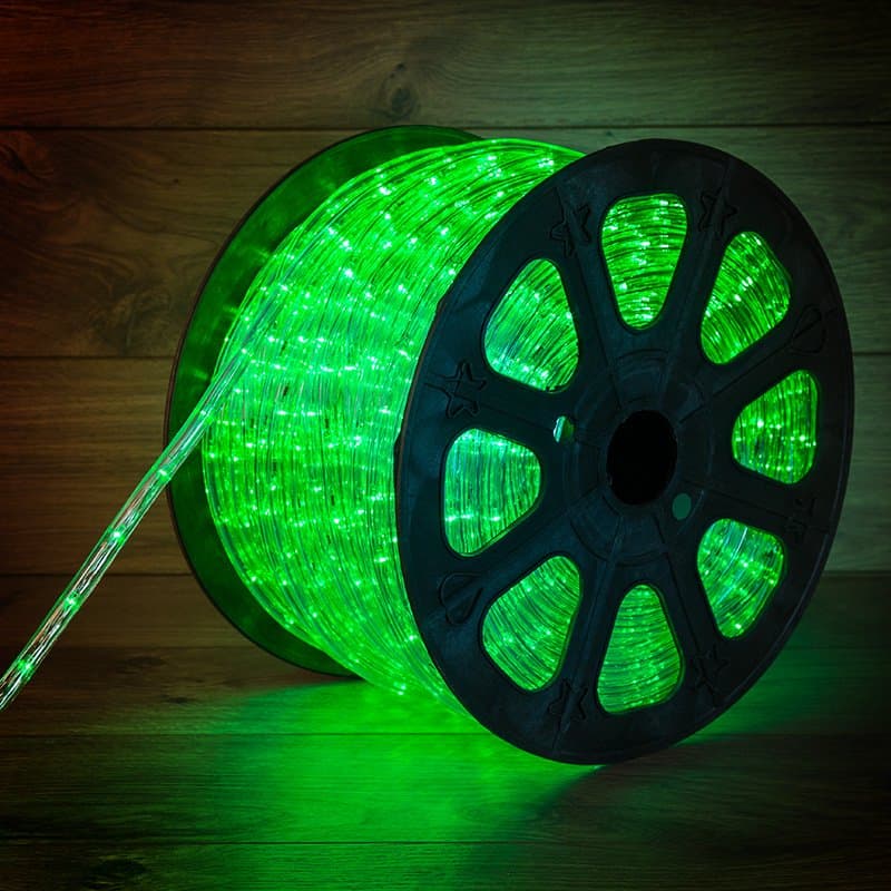 NEON-NIGHT Дюралайт LED, постоянное свечение (2W) - зеленый, 30 LED/м, бухта 100м 121-124-6 — миниатюра 1
