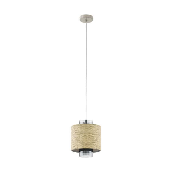 Eglo 43393 Подвес MEDIOUNA, 1х40W(E27), 230, H1100, сталь, бежевый/стекло с напылением, золото, коричневый — миниатюра 1