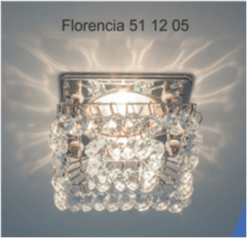 Italmac Florencia 51 12 05 Светильник штампованный с подвесным стеклом, основание хром, MR16