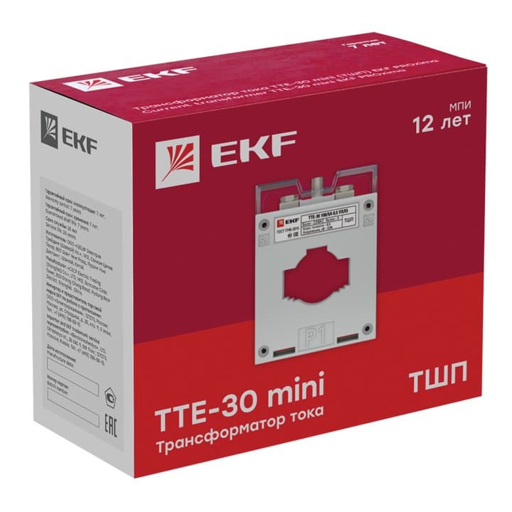 EKF PROxima Трансформатор тока ТТЕ-30-150/5А класс точности 0,5 — миниатюра 5