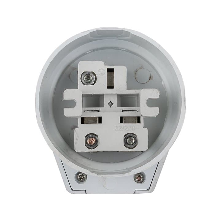 EKF PROxima Разъем РШ-ВШ 32А 250В 2P+PE (ОУ) пластиковый бел. — миниатюра 3