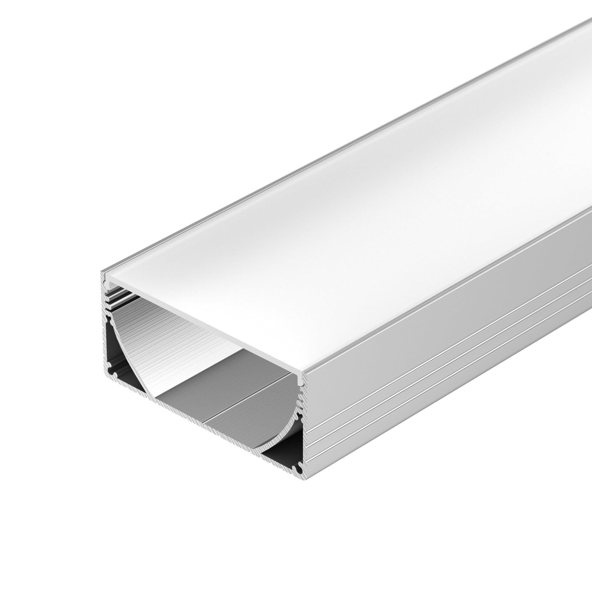Arlight Профиль с экраном ALU-POWER-W80N-2000 ANOD+FROST (Алюминий) 019097 — миниатюра 1
