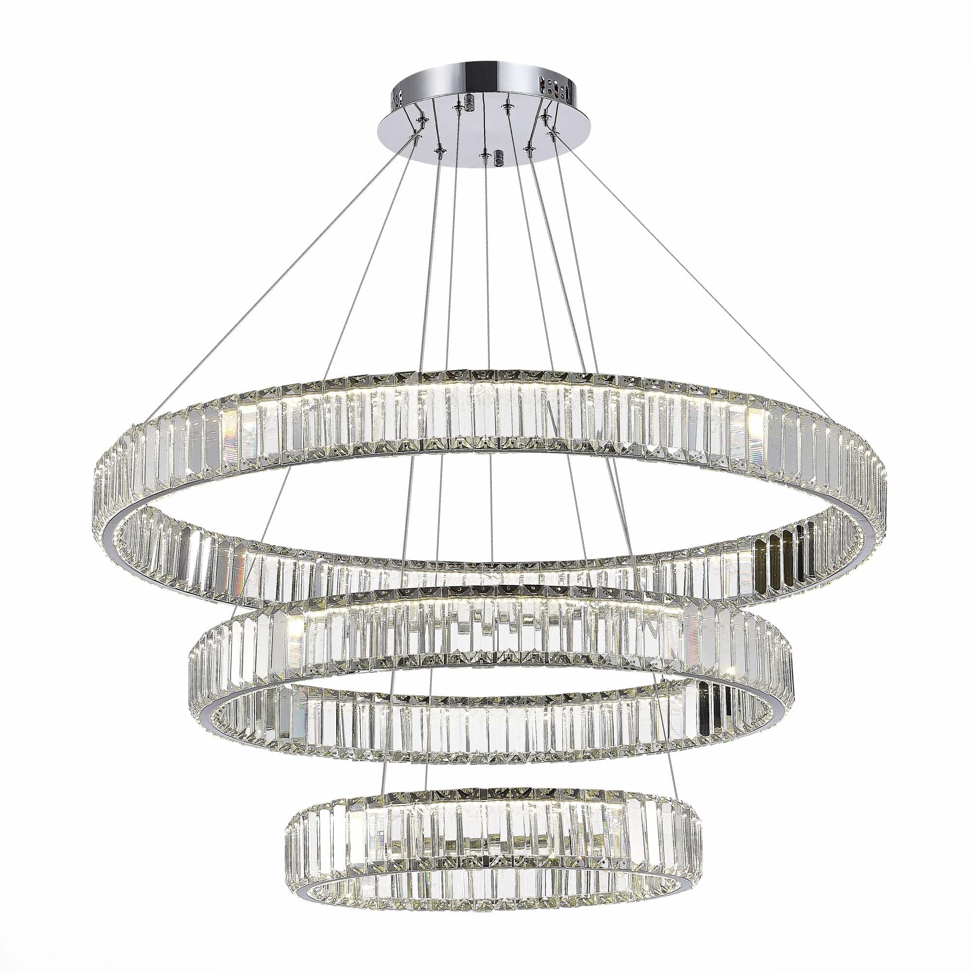 ST LUCE SL1622.103.03 Люстра подвесная Хром/Прозрачный LED 1*122W 4000K
