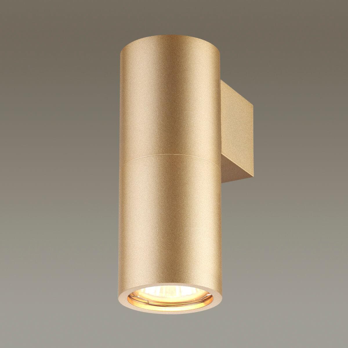 Odeon Light 3828/1W ODL20 204 золотистый/металл Настенный светильник GU10 50W DUETTA — миниатюра 2