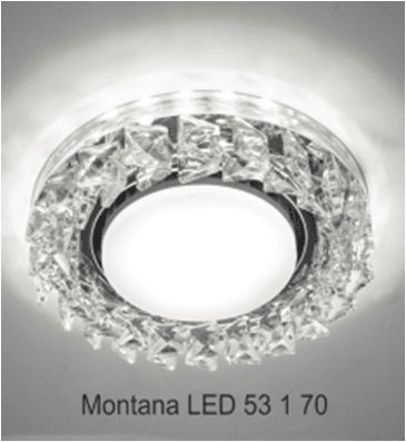 Italmac Bohemia led 53 1 70 Прозрачный Светильник декоративный из огранненого стекла со светодиодной подсветкой, GX53