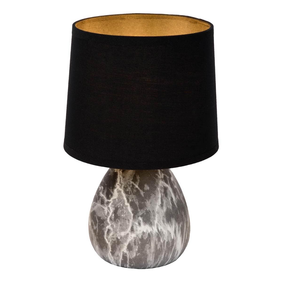 Lucide MARMO Лампа настольная Ø 16 cm 1xE14 Black 47508/81/30 — миниатюра 4