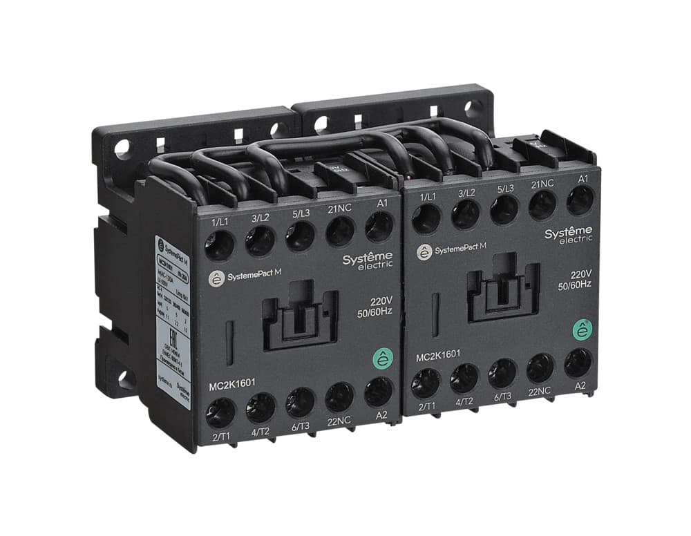 Systeme Electric Реверсивный контактор MC2K 16A 1НО AC24V 50/60Hz
