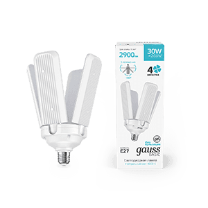 Gauss Лампа Basic 30W 2900lm 4000K E27 Клевер-4 LED 11732232 — миниатюра 1