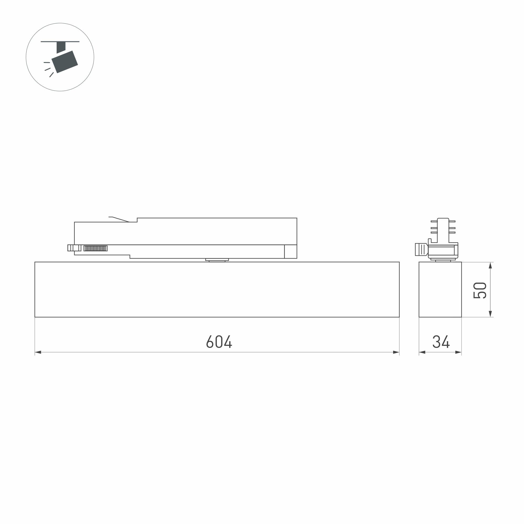 Arlight Светильник LGD-FLAT-4TR-S605-25W Warm3000 (BK, 100 deg, 230V) (IP20 Металл, 3 года) 033698(1) — миниатюра 5