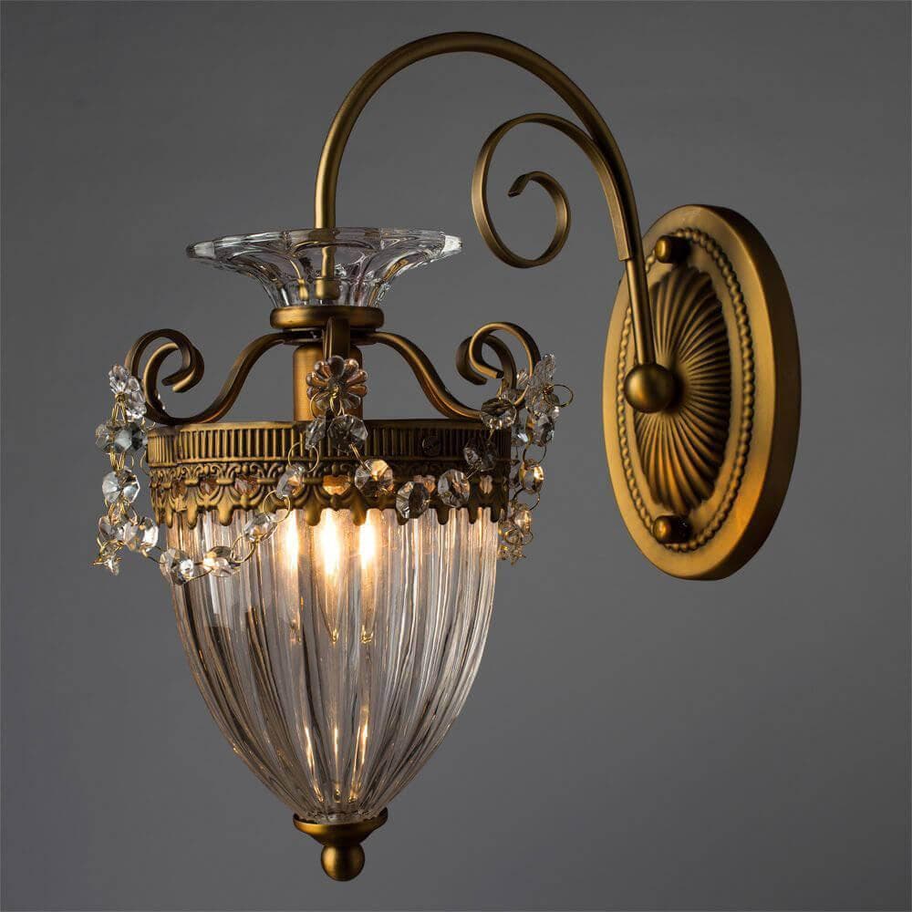 Arte Lamp Schelenberg Золото/Прозрачный Бра 40W E14 A4410AP-1SR — миниатюра 6