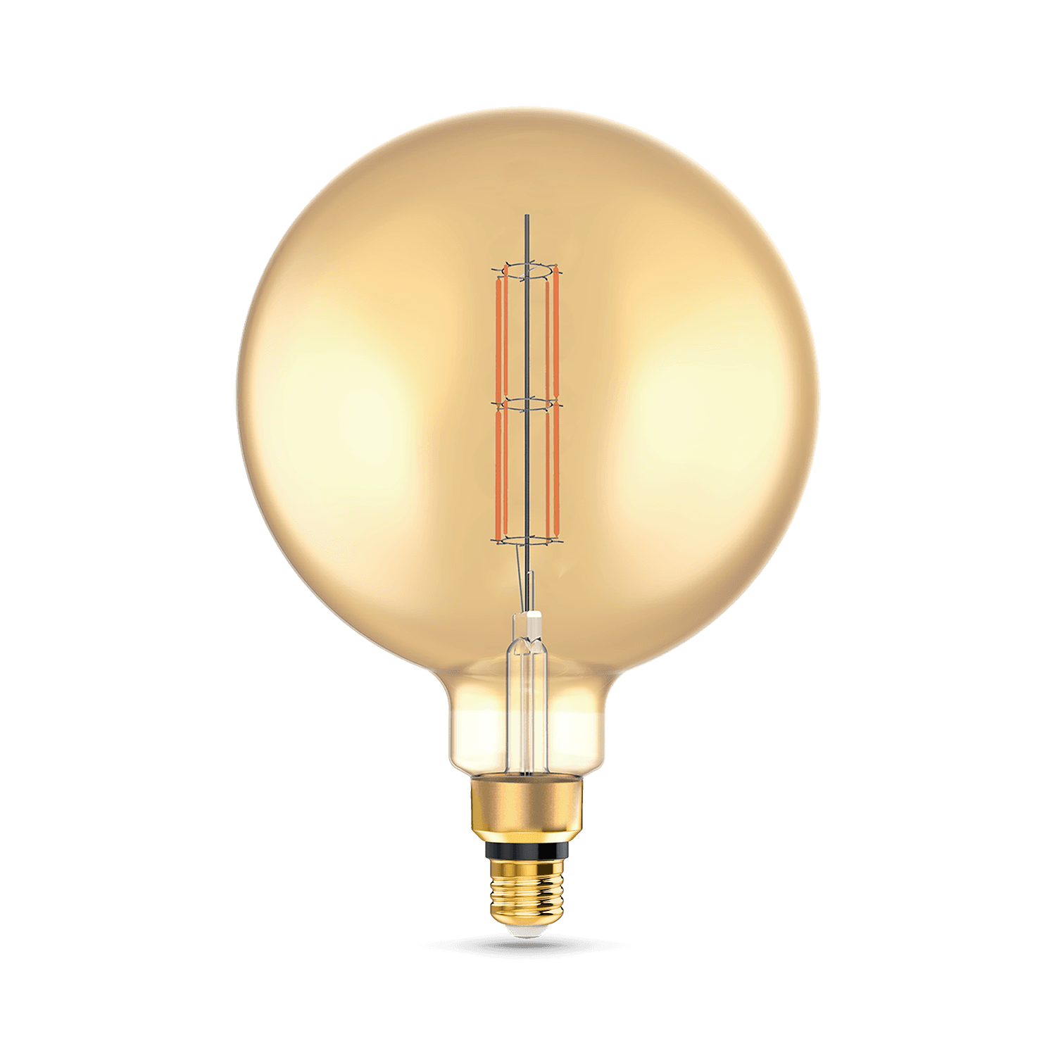 Gauss Лампа Filament G200 6W 890lm 2700К Е27 golden straight LED 154802118 — миниатюра 2