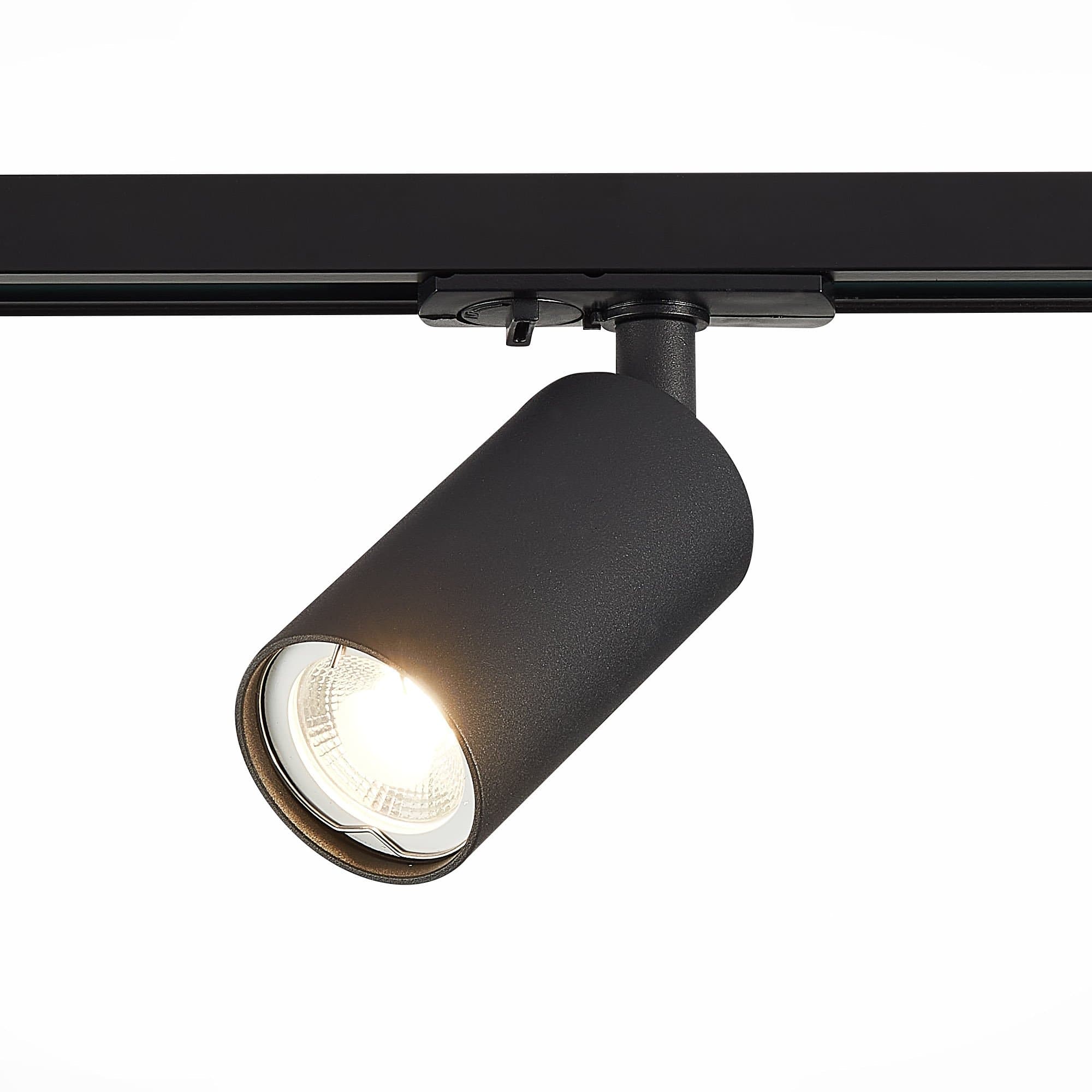 ST Luce ST300.406.01 Трековый светодиодный светильник Мат. черный GU10 1*50W IP20 L100xW54xH142 220V Без ламп