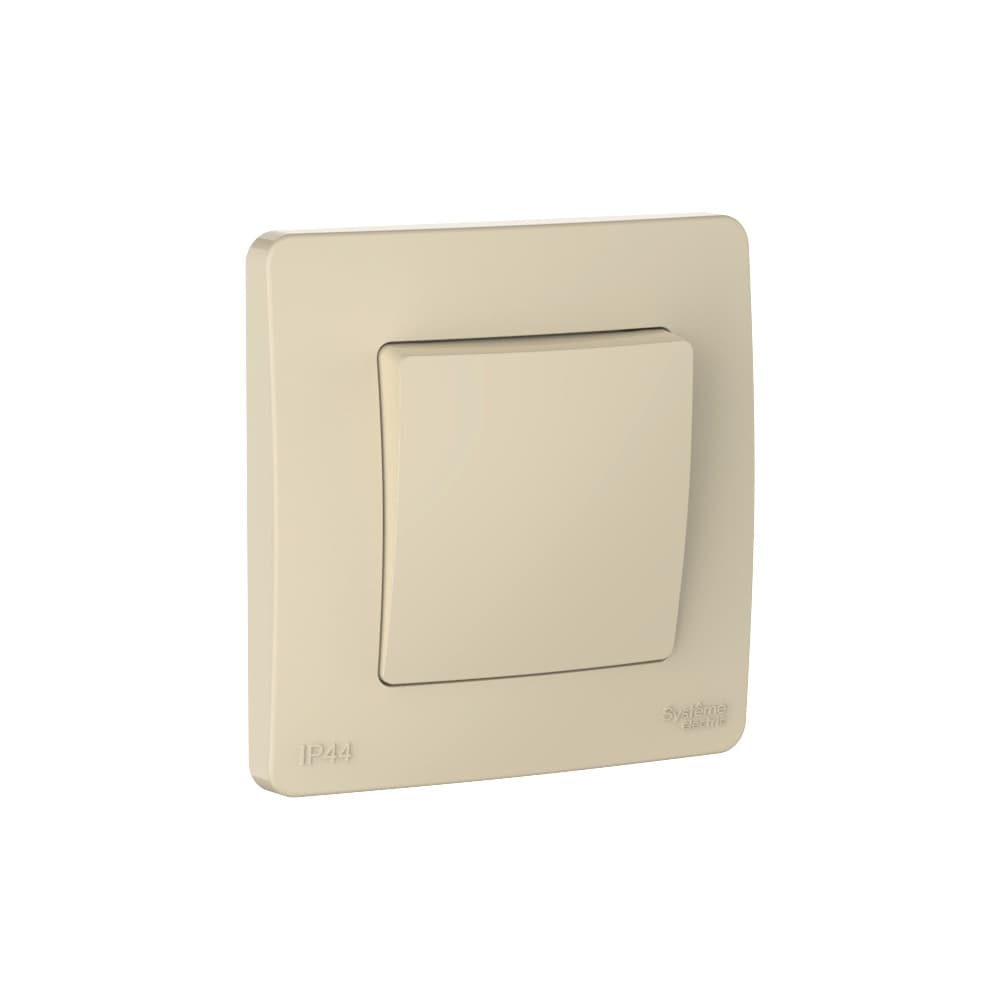 Systeme Electric Blanca внутр Беж Переключатель 1-клавишный IP44, 10A, 250В