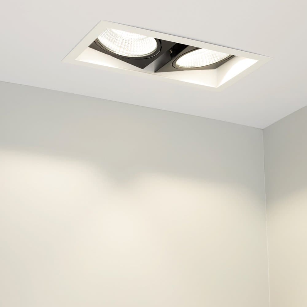 Arlight Светильник CL-KARDAN-S283x152-2x25W Warm3000 (WH-BK, 30 deg) (IP20 Металл, 3 года) 028861 — миниатюра 2