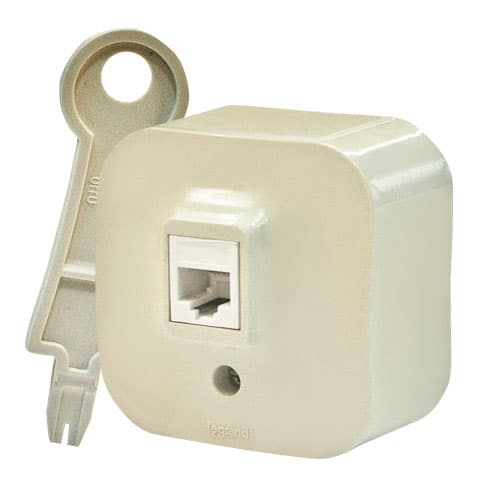 Legrand Quteo Бежевый Розетка RJ11 782244 — миниатюра 2