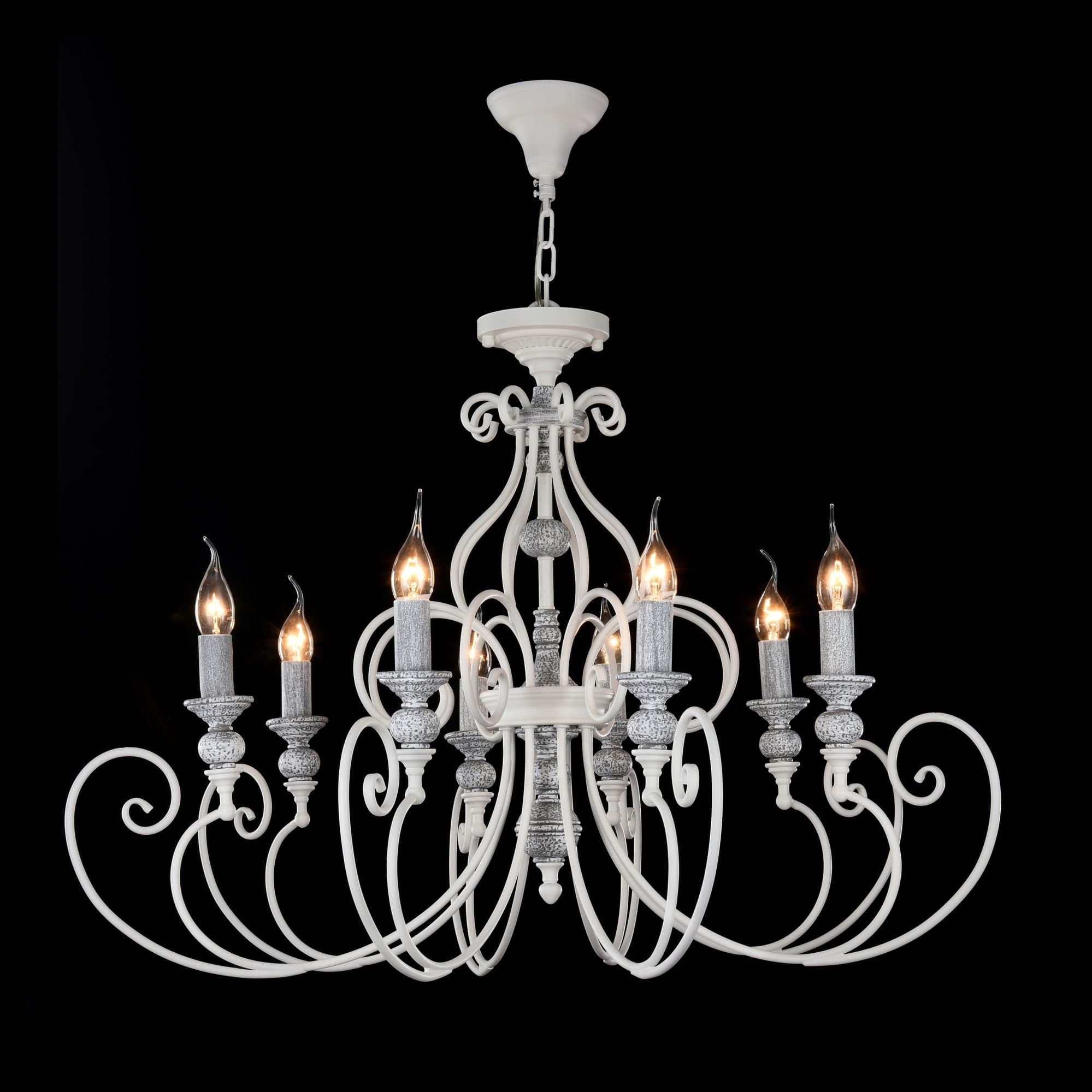Maytoni Elegant Karina Белый Люстра 8xE14 60W ARM631-PL-08-W — миниатюра 2