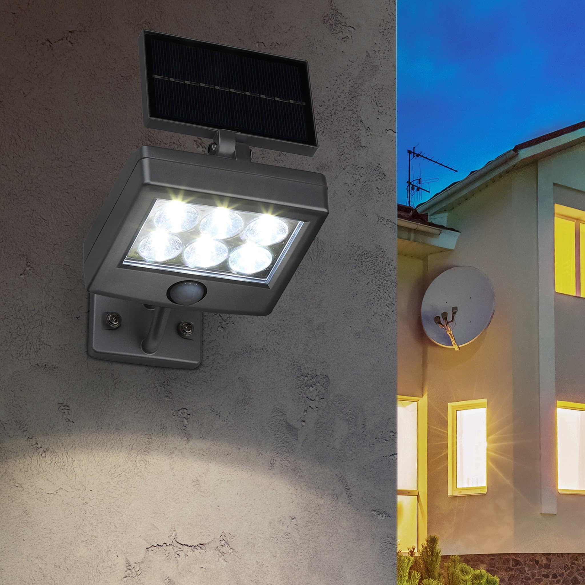 ЭРА ERAFS048-08 Прожектор с датчиком движения, на солнечной батарее, 6LED, 150 lm