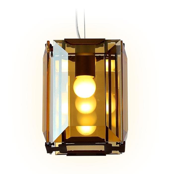 Ambrella Подвесной светильник TR5109 CF/TI кофе/янтарь E27/1 max 40W 150*150*1200 — миниатюра 3