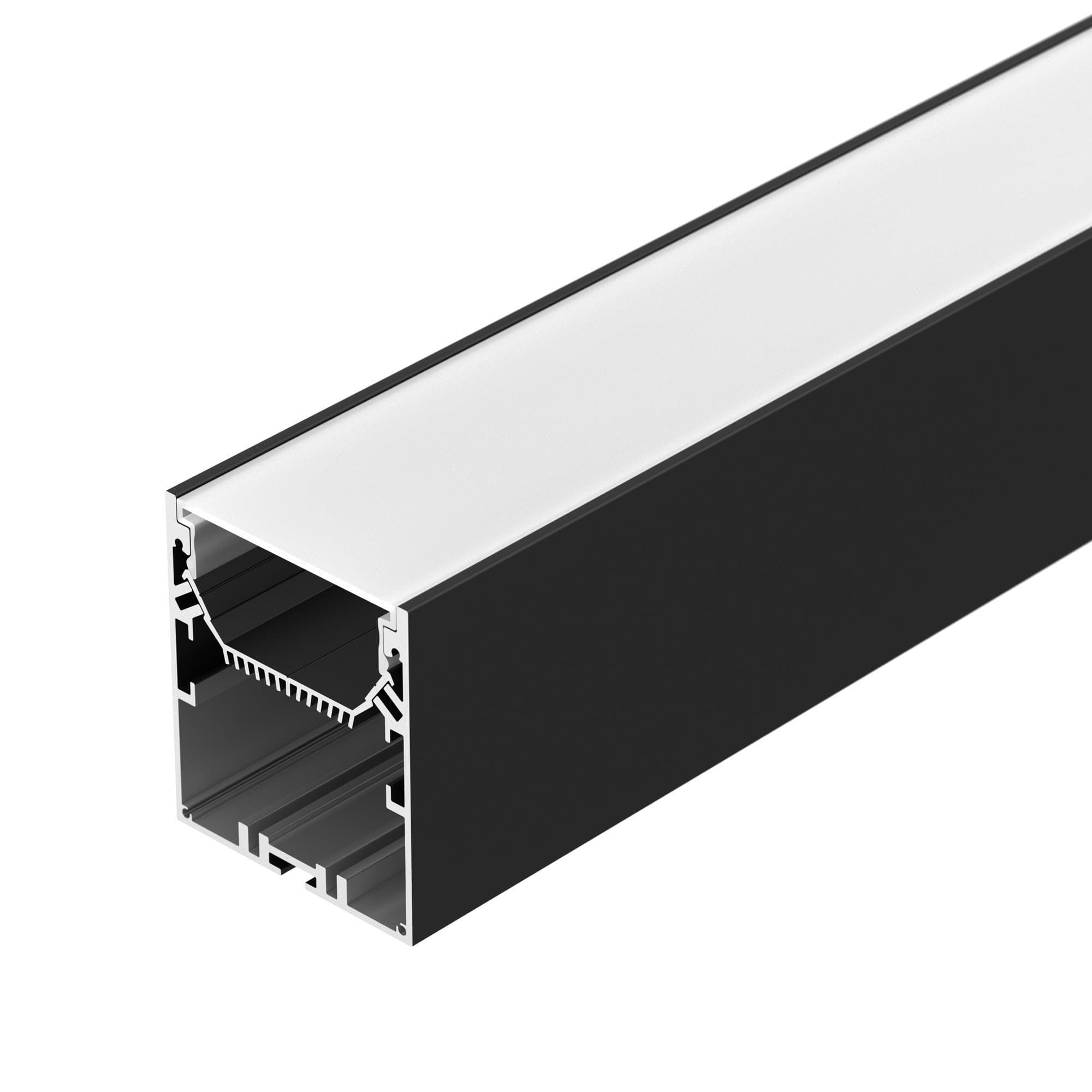 Arlight Профиль с экраном SL-LINE-6070-2500 BLACK+OPAL (Алюминий) 028973 — миниатюра 1
