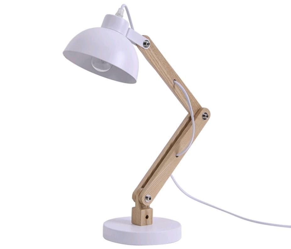 Kink Light 07027,01 Настольная лампа ДЭЛИЯ белая h65 w30*15 Е27 1*40W