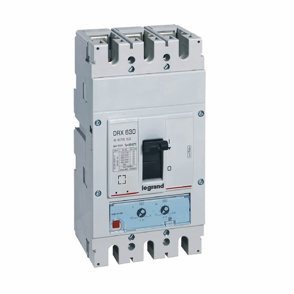 Legrand DRX630 термомагнитный 3P 500A 36кА настраиваемый 667652