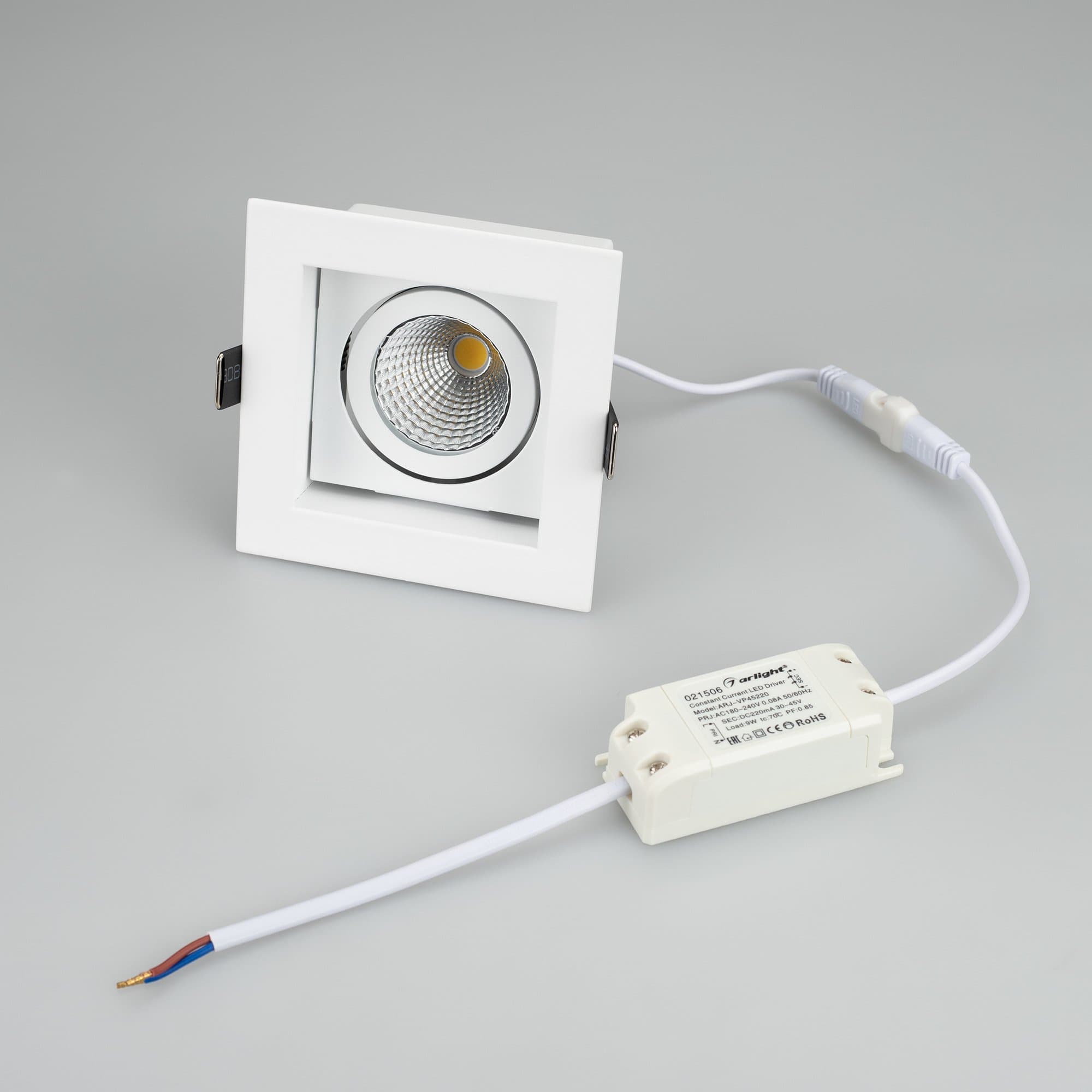 Arlight Светильник CL-KARDAN-S102x102-9W White (WH, 38 deg) (IP20 Металл, 3 года) 024123 — миниатюра 6