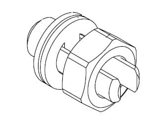 OSTEC Заземляющая шпилька М10 (комплект), латунь