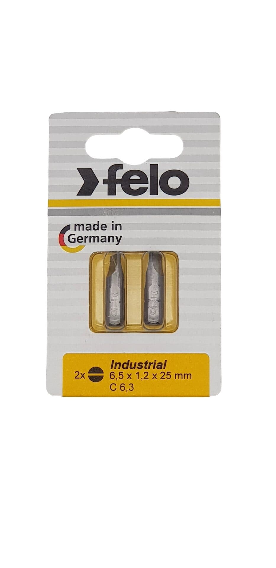 Felo Бита Плоская шлицевая 6,5X1,2X25, серия Industrial, 2шт в блистере 02061036 — миниатюра 2