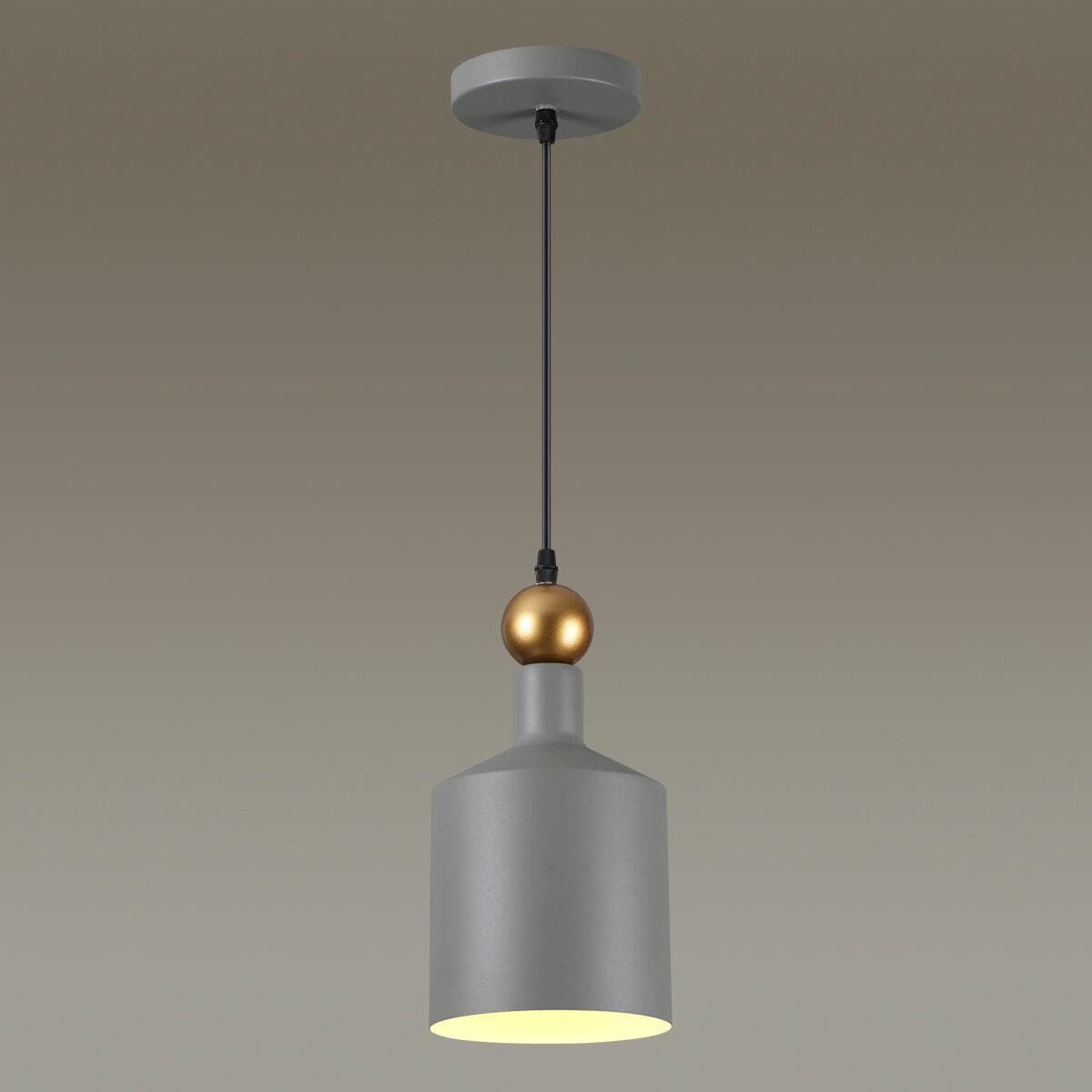 Odeon Light 4086/1 ODL19 387 серый/золотой Подвес Е27 1*40W 220V BOLLI — миниатюра 2