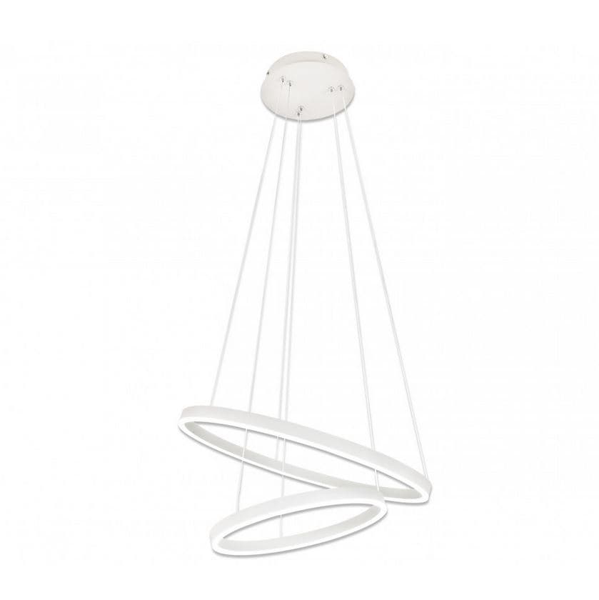 Kink Light 08219,01A(4000K) Подвесной светильник Тор белый d60+40 h110 Led 60W (4000K) — миниатюра 1