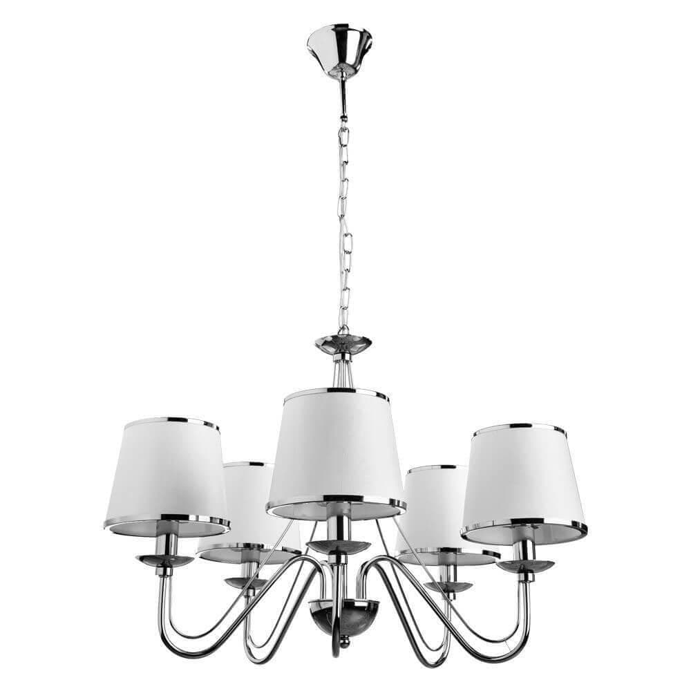 Arte Lamp Aurora Хром/Белая Люстра 40W E14 A1150LM-5CC — миниатюра 1