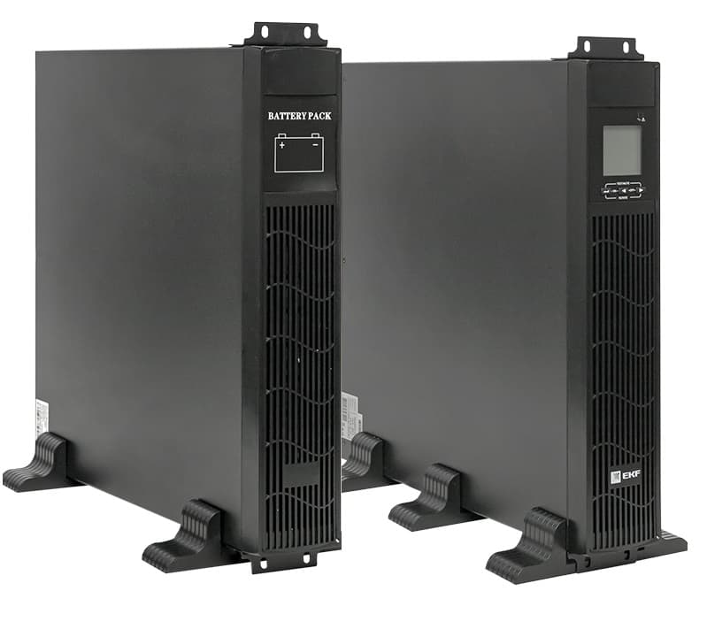 Источник Бесперебойного Питания двойного преобразования E-Power SW900pro-RTB 3000 ВА / 2700 , для монтажа в стойку, c АКБ 8 х 12В_7 Ач,8 хС13,EPO,RS23
