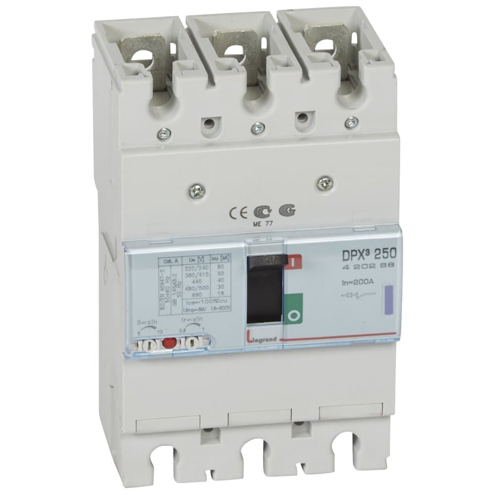 Legrand DPX3 250 Автоматический выключатель 3P 200А 50kA 420268 — миниатюра 1