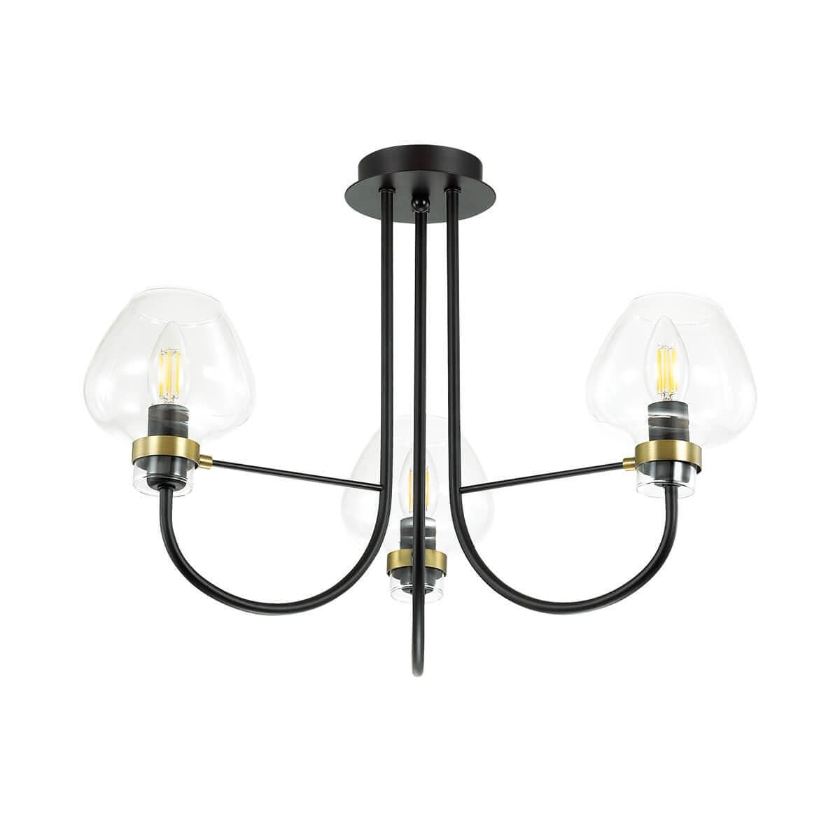 Lumion 3708/3C LN18 137 чёрный Люстра потолочная E14 3*40W 220V ILONA — миниатюра 2