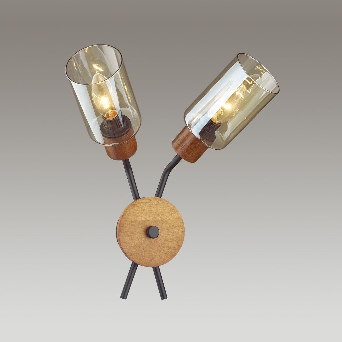 Lumion 4492/2W COUNTY LN21 203 черный, дерево Бра E14 2*60W 220V FERN — миниатюра 3