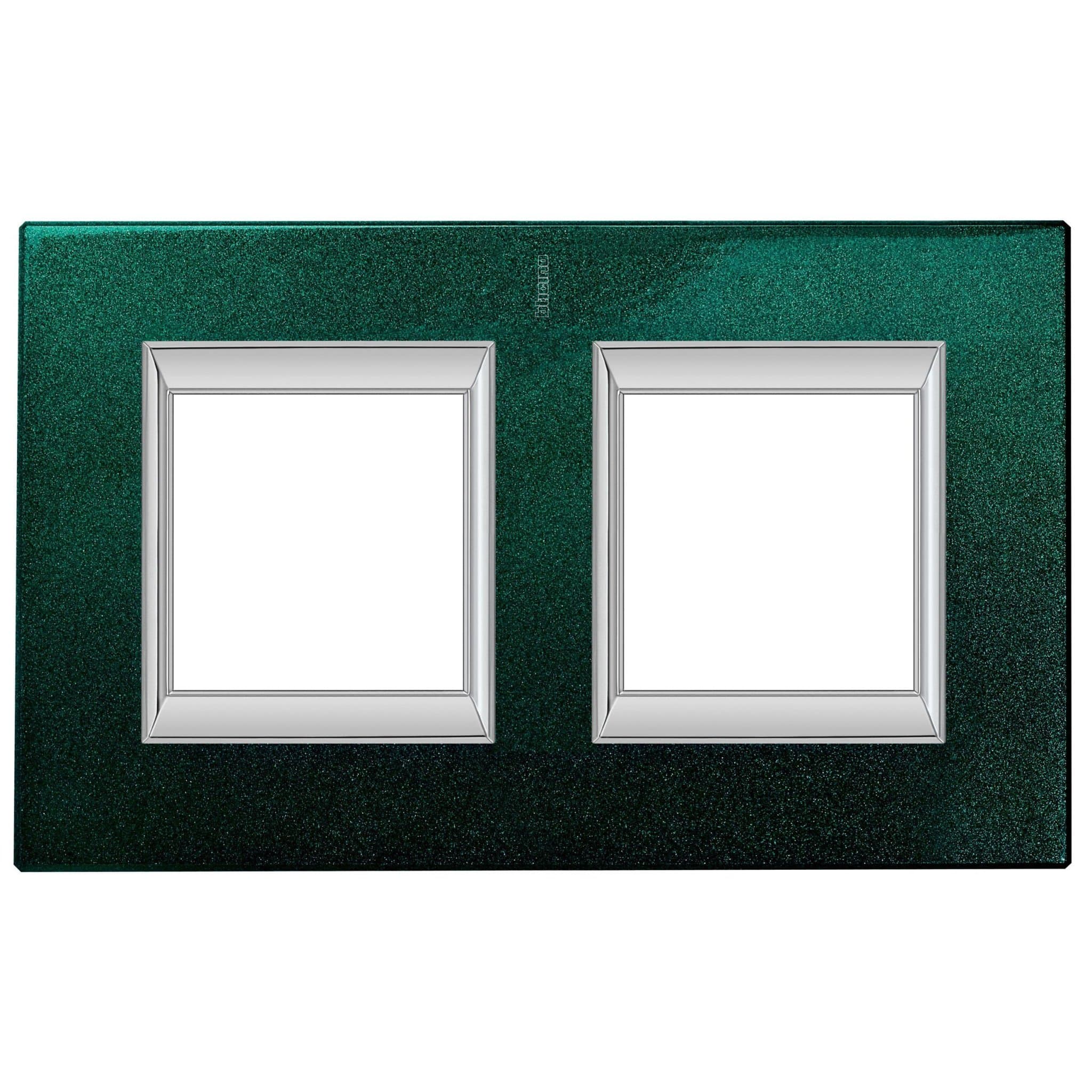 BT Axolute Малахит Рамка 2+2 мод прямоугольная (надпись вертикально) HA4802/2VS — миниатюра 1
