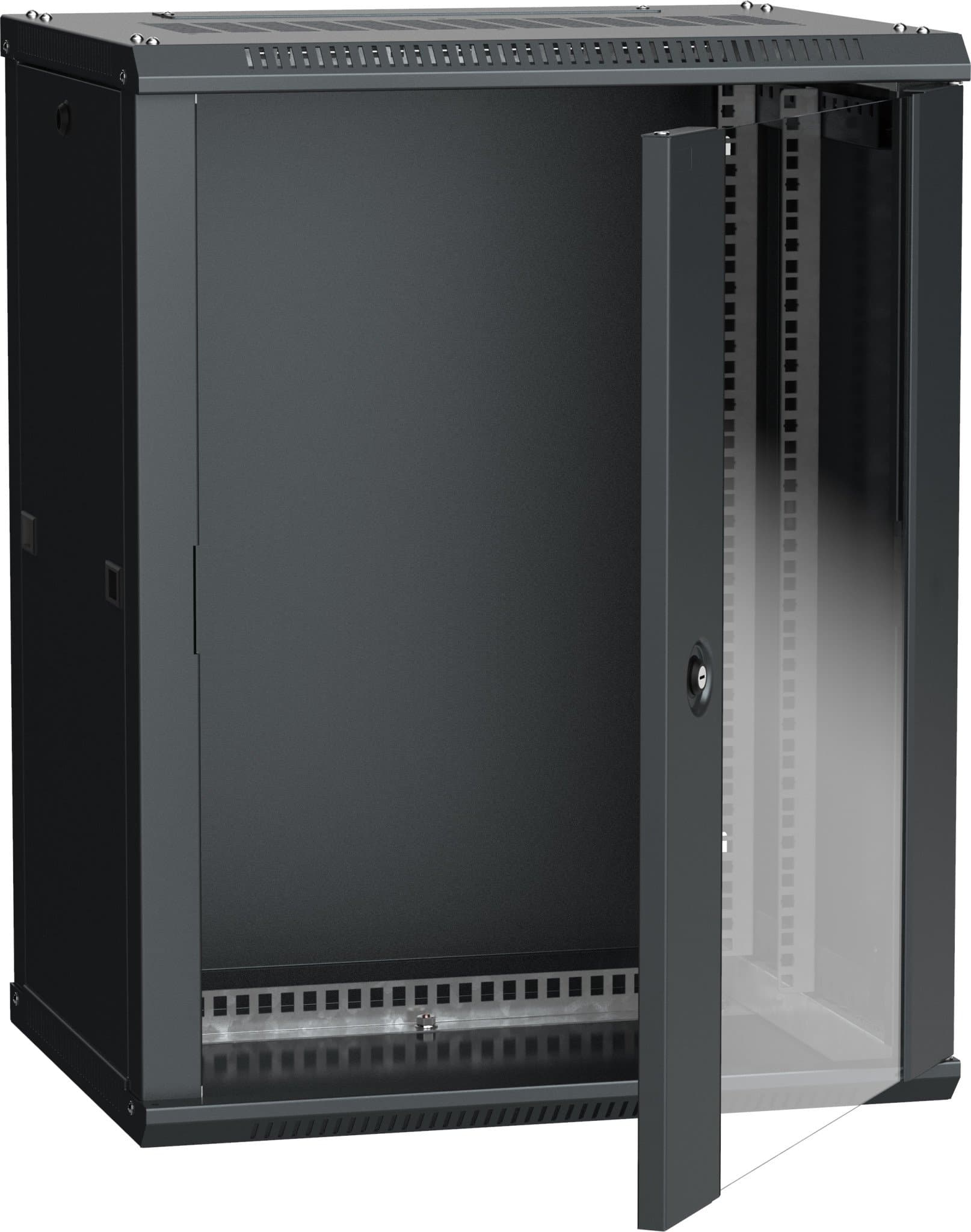 IEK LINEA W ITK Шкаф LINEA W 15U 600x450 мм дверь стекло, RAL9005 LWR5-15U64-GF