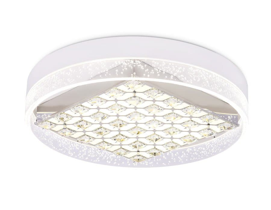 Ambrella Потолочный светодиодный светильник с пультом FA151 WH белый 100W D500*90 (ПДУ РАДИО 2.4)