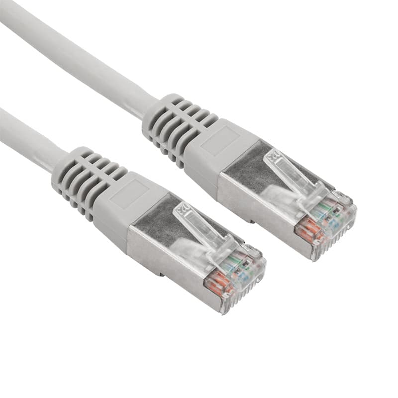 Патч-корд FTP категория 5e LSZH, длина 1 метр, экранированный, серый Rexant 18-8002-1