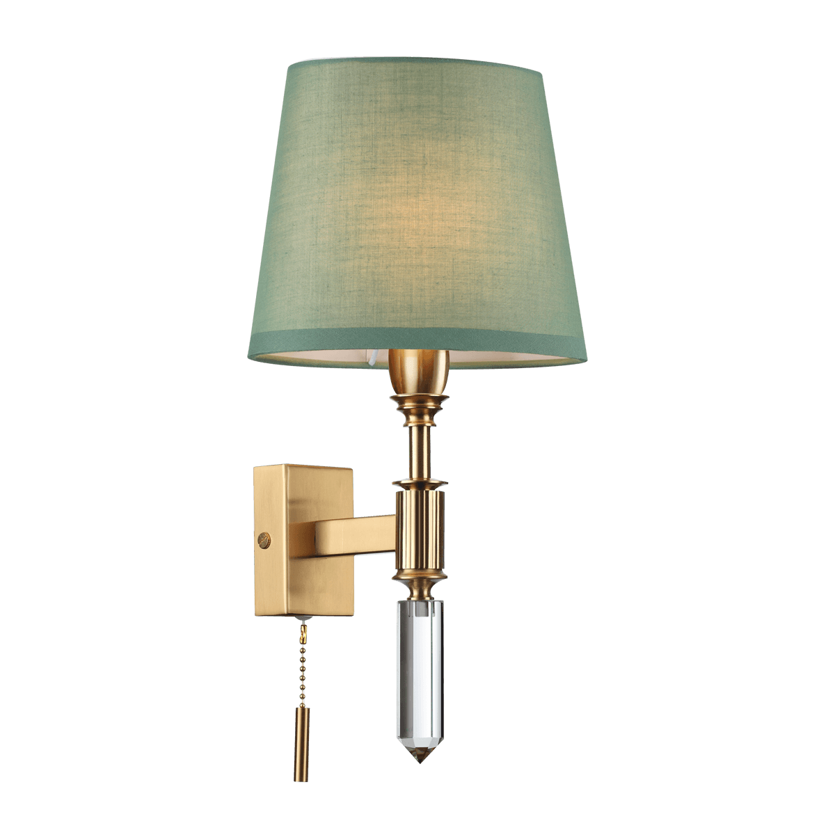 Odeon Light 4887/1W MODERN ODL_EX22 53 бронзовый/зеленый/абажур ткань Бра с выкл. E14 1*40W LONDON — миниатюра 2